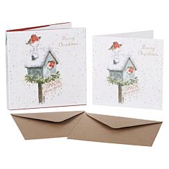 ‘Please Stop Here’ Set of 8 Luxury Gold Foiled Christmas Cards