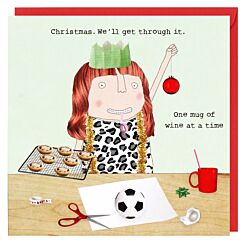Mug of Wine Christmas Card