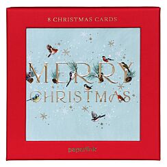 Birds ‘Merry Christmas’ Set of 8 Christmas Cards