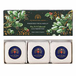 Frosted Fir & Holly Gift Set of 3 Soaps