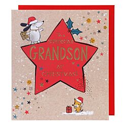 Pick ‘N’ Mix ‘Dog & Star’ Grandson Christmas Card