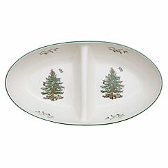 Christmas Tree Large Divided Serving Dish