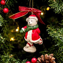 Christmas Tree 'Skating Teddy Bear' Hanging Tree Ornament