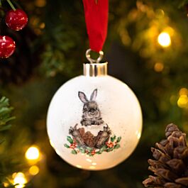 Wrendale Merry Little Christmas Rabbit Christmas Bauble | Great British ...