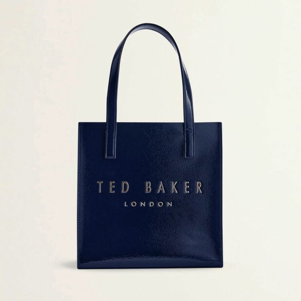 Ted Baker CRINION Icon Small Dark Blue Crinkle Texture Bag Great British Brands USA