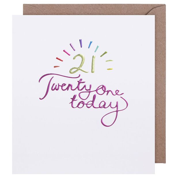 Paperlink Mimosa 21 Today Birthday Card | Great British Brands USA