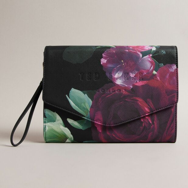 Ted baker burgundy clutch bag online