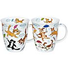 Raining Cats & Dogs Nevis Set Of 2 Mugs