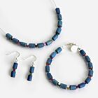 Cobalt Lava Glimmer 3 Piece Jewellery Set