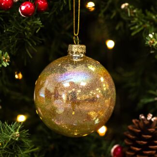 Gold Lustre Glass Bauble