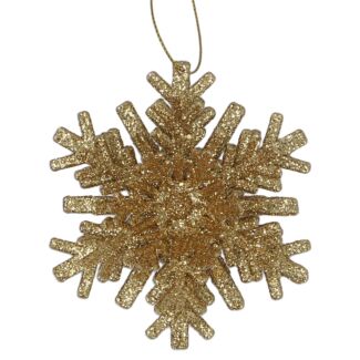 Acrylic Gold Glitter Layered Snowflake Tree Decoration