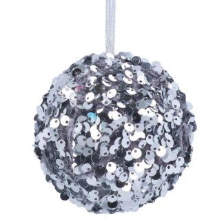 Silver Sequin Bauble