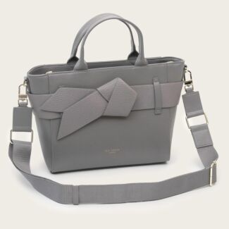 JIMSA Mid Grey Knot Bow Crossbody Bag