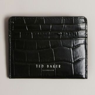 FABAY Black Croc Leather Card Holder