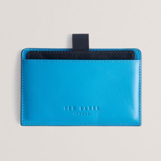 CODY Colour Block Bright Blue Leather Card Holder