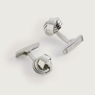 KNOTED Knotted Silver Cufflinks