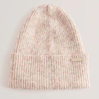 LIDIAAS Multi Coloured Knitted Ribbed Beanie Hat