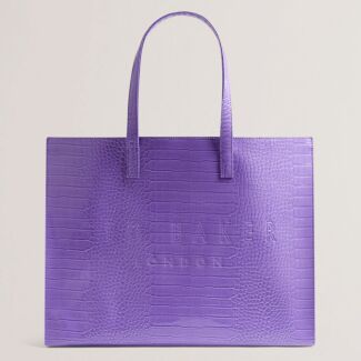 ALLICON Bright Purple Croc Effect Extra Large Icon Bag