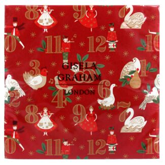 Set of 20 Twelve Days of Christmas Paper Napkins