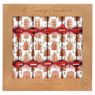 Gingerbread House Set of 6 Luxury Christmas Crackers