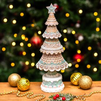 Pastel Iced Gingerbread Christmas Tree Ornament