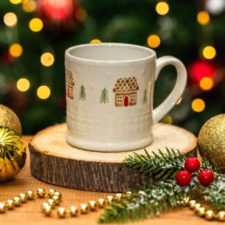 Gingerbread House Stoneware Mini Mug