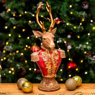 Soldier Stag Head Large Ornament