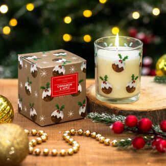 Christmas Puddings ‘Cinnamon & Apple’ Small Scented Jar Candle