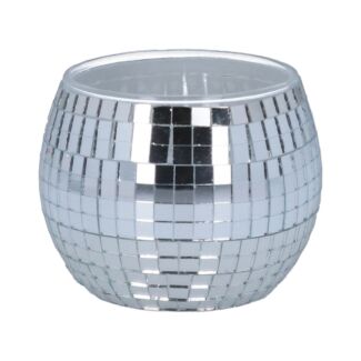 Silver Mirrorball Tealight Holder