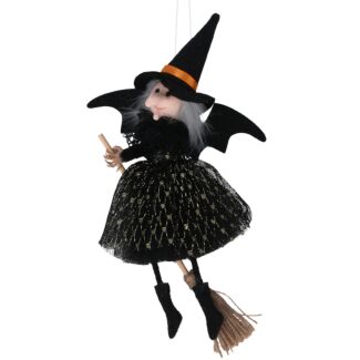 Assorted Fabric Witch Hanging Halloween Decoration