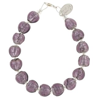 Purple Love Hearts Bracelet