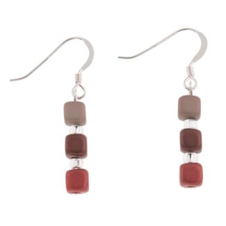 Browns Satin Cubes Earrings 