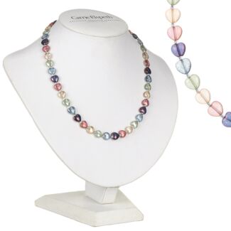 Rainbow Lustre Hearts Full Necklace