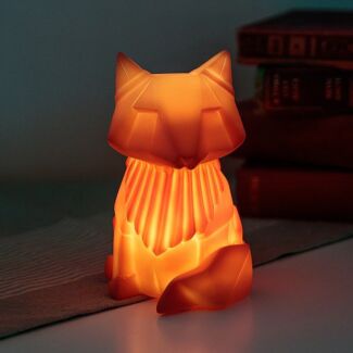Small LED Orange Fox Origami Light 