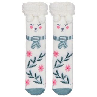 Polar Bear Fluffy Slipper Socks