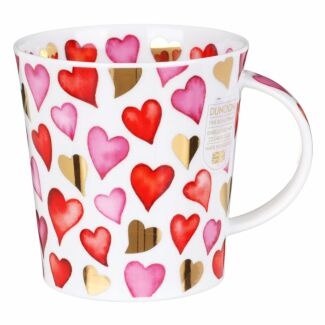 Love Hearts Red Lomond Shape Mug