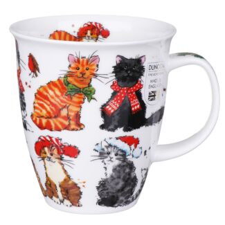 Festive Cats Nevis Shape Mug