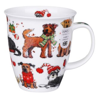 Festive Dogs Nevis Shape Mug