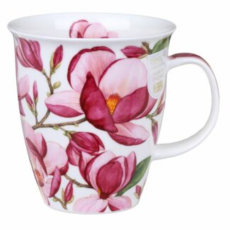 Magnolias Dark Pink Nevis Shape Mug