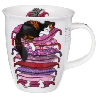 Sleepy Cats Pink Nevis Shape Mug