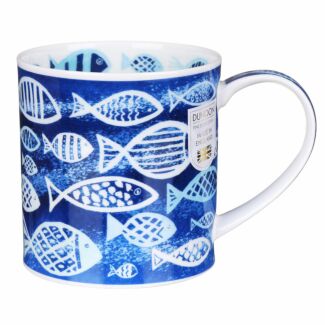 Blue Shoal Blue Orkney Shape Mug