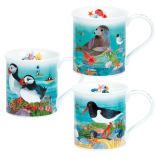 Seashore Bute Set of 3 Mugs