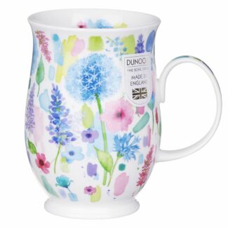 Floral Burst Blue Suffolk Shape Mug