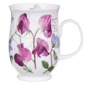 Sweet Peas Dark Pink Suffolk Shape Mug