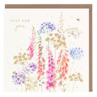 Fields Of Gold Foxgloves Greetings Card