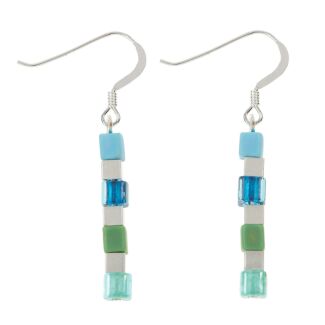 Blues Diversity Cubes Earrings