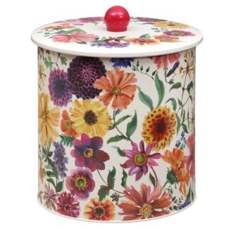 Garden Flowers Biscuit Barrel