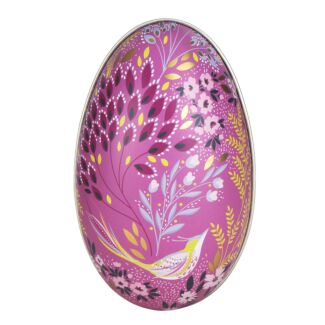 Mauve Songbird Medium Egg-Shaped Tin