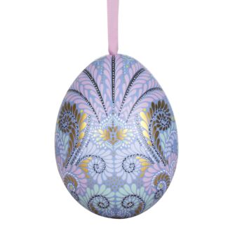 Blue Mini Egg-Shaped Hanging Tin