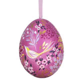 Mauve Mini Egg-Shaped Hanging Tin